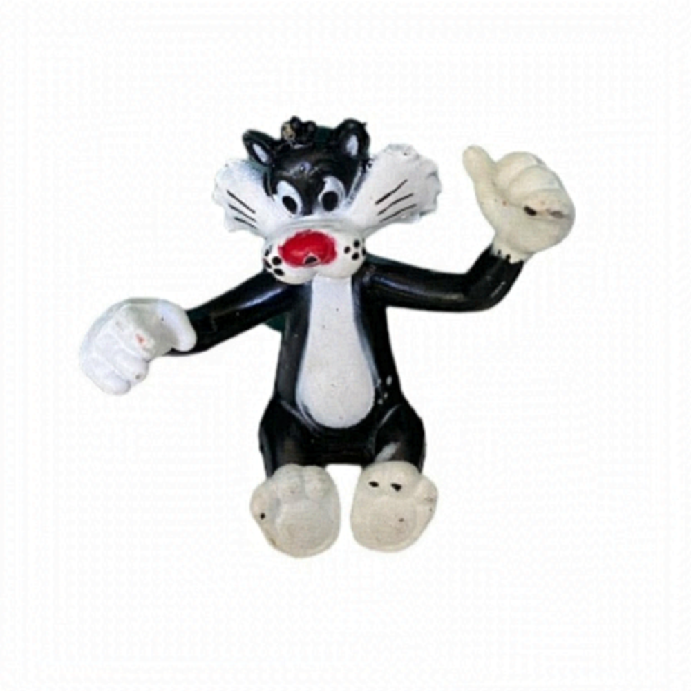 VINTAGE Sylvester the Cat Looney Tunes Figure Warner Bros 1989 Hand Up